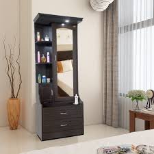 Shop today to style up your bedroom decor with modern dressing tables from hometown. Eltop Engineered Wood Polished Finish With 3 Drawers 7 Shelf Storage And Mirror Dressing Table For Bedroom Brown Amazon In Furniture