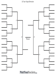 Cheer your team to victory and track the tournaments progress with this template. Print Your Brackets 32 Team Single Elimination Fill And Sign Printable Template Online Us Legal Forms