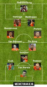 Bovenaan vind je het aankomende speelschema, daaronder de reeds gespeelde ek kwalificatie uitslagen en een overzicht van de topscorers van oranje. Opstelling Nederlands Elftal Mee Met Oranje