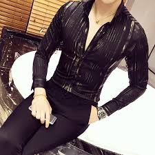 4.3 out of 5 stars. Luxury Gold Shirt Men 2017 New Long Sleeve Black White Navy Party Club Sexy Night Bar Stage Clothing Male Shirt Chemise Homme Onshopdeals Com