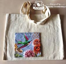 Decoupaged Tote Bag Fabric Decoupage With A Twist Fabric Decoupage Decoupage Fabric