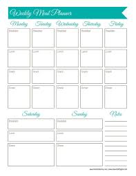 15 Free Meal Planning Worksheets Frugal Fanatic