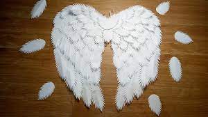 Free printable angel wings and halo shaped lined writing paper templates. Budget Friendly And Easy Angel Wings Diy Angel Wings Made Of Paper Youtube