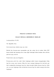 Kita menjadi harapan masa depan dari langkah negeri ini. Pidato Peranan Pemuda