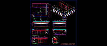 Reception desk detail cad drawing. Contemporary Design Reception Table Autocad Dwg Plan N Design