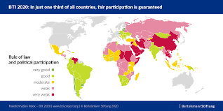 In the 2020 democracy index, 75 of the 167 countries and territories covered by the model, or 44.9% of the total, are considered to be democracies. Democracy Report
