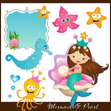 This set is available in both color and black and white, depending on your needs! Mermaid Clipart Seahorse Digital Clipart Graphics Starfish Etsy Mermaid Clipart Digital Clip Art Clip Art
