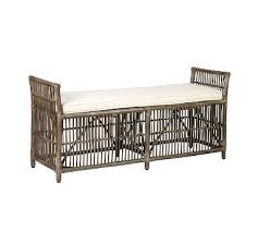 Relax with outdoor benches and gliders. Rattan Backless Bench Pottery Barn