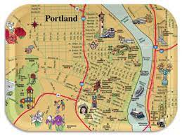 Downtown Portland Area Code Map Of Downtown Portland, With Pictorial Illustrations