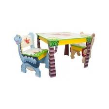 New Kids Dinosaur Table And 2 Chair Set Eating Drawing Painting Crafts Play Fun Kids Table Chair Set Kids Table Chairs Painted Chairs