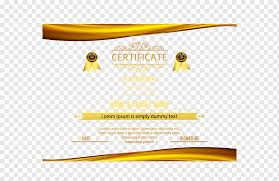 World certificate borders blue png. Certificate Of Achievement Yellow Brand Font Gold Border Certificate Border Text Border Frame Png Pngwing