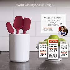 America's test kitchen equipment spatulas in bulk. And Mixing Di Oro Living Dol Ss 008 Best Silicone Kitchen Scraper Tool For Stirring Bpa Free Pro Grade Non Stick 600Âºf Heat Resistant Rubber Spoonula Scooping Di Oro Premium Seamless Black Silicone Spoon Spatula Spatulas Kitchen