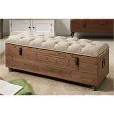 Baul Descalzador Con Caja De Madera Y Tapizado Beige En 2020 Baul De Madera Antiguo Baul De Madera Cofre De Madera