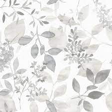 Peel and stick wallpapers can be removed later in a flash. Nuwallpaper Grey Breezy Peel Stick Wallpaper The Home Depot Canada