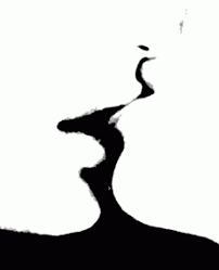 Black And White Kiss Logo Logo Beso Noveccento Black And White Painting Kissing Silhouette Art