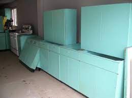 1950s freestanding hand made and painted kitchen unit with cupboards, drawers and pull out metal work surface. How Much Are My Metal Kitchen Cabinets Worth Metal Kitchen Cabinets Steel Kitchen Cabinets Metal Kitchen