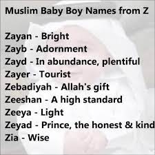 Muslim Baby Boy Names Starting With Z Arabic Baby Boy Bayi Nama Selebritas