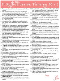 Free Printable Of 51 Reflections On Turning 50 1 50th Birthday Quotes 50th Quote Fun To Be One