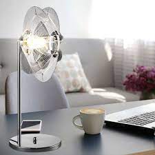 Depuley modern black table lamp for living room, metal desk lamp with hollowed out base, 5w bedside nightstand lamps with fabric shade for bedroom skyeyarc vertical spiral dimmable led table lamp, curved led desk lamp, contemporary minimalist lighting design, multiple color. Design Table Lamp Modern Mirror Effect Chrome Desk Lamp Light Esto Wire 998073 Meinelampe