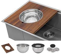 With manufacturing and distribution facilities in us, italy, spain and asia, the ruvati name is synonymous with exceptional quality products and creative sensible design. Ruvati Wood Platform With Mixing Bowl And Colander Complete Set For Workstation Sinks Rva1288 Amazon Com Au Home Improvement