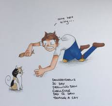 Luckily, both are really easy and straightforward. Danzfandrawz On Twitter Day 12 Dan Taming A Cat My Favourite Cat Breed In Minecraft Are The Calico There The Ones With Two Different Colour Eyes And I Love Dans Collection