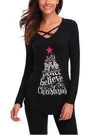 Joy Love Peace Believe Christmas Women S Shirt Perfect Shirt To Show Your Christmas Spirit Women S Fashion Christmas Top Ad Christmas Sweaters For Women Holiday Outfits Women Tunic Tops