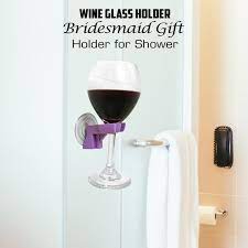 Bath Wine Holder Suction Cup Glass