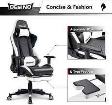 Desino Gaming Chair Racing Style High Back Computer Chair Swivel Ergonomic Executive Office Leather Chair With Leather Office Chair Leather Chair Gaming Chair