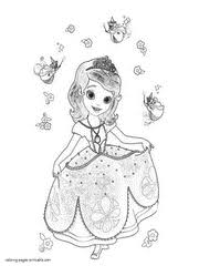 Sofia the first crackle the dragon coloring page. Sofia The First Coloring Pages Disney Princess Book