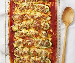 Sausage Stuffed Baby Marrow Boats Zucchini Recipes Recipes Food