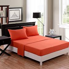 Refresh any bedroom in your house with comfortable linen and sheet sets. Amazon Com Honeymoon 4pc Bed Sheet Set Full Sheet Orange Sets Super Soft Wrinkle Free Fade Resista Bed Sheet Sets Microfiber Bed Sheets Queen Bed Sheets