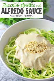 Vegan Zucchini Pasta Alfredo Recipe Zoodle Recipes Pasta Recipes Alfredo Vegan Zoodle Recipes