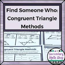 Geometry Find Someone Who Congruent Triangle Methods Teaching Geometry Math Lessons Teaching Math