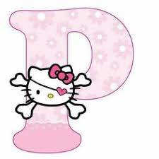 Hello kitty is a friendly white kitty with the head larger than her body, small button eyes and nose, but no mouth. 26 Huruf Ideas Hello Kitty Printables Hello Kitty Art Hello Kitty Themes