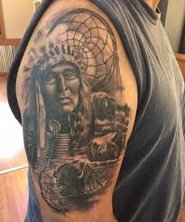 Maybe you would like to learn more about one of these? Olio Project Tattoo By Dave From Eternal Tattoos Howell Mi 20170916 Native American Indian Tattoo Sleeve Native Tattoos Native American Tattoos
