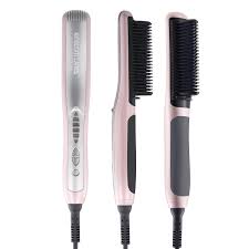 Time is of the essence, especially when getting ready in the morning. Kingdomcares Professional Ptc Ceramic Flat Iron Hair Straightener Fast Heating Electrical 2 In 1 Heated Hair Brush Straightener Hair Straightener Ceramic Hair