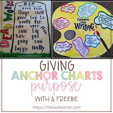 Giving Anchor Charts Purpose The Owl Teacher