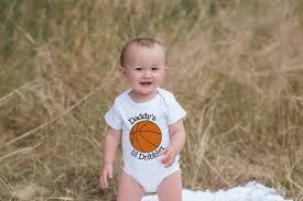 Daddys Lil Dribbler Outfit Basketball Onepiece Or T Shirt Baby Boys Basketball Outfit Novelty Basketball Baby Shower Gift Idea