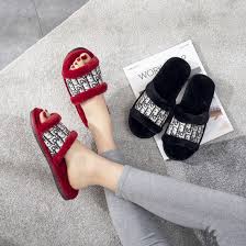 Shop bedroom slippers at bloomingdales.com. China Luxury Logo Casual Faux Fur Close Toe Fluffy Furry Plush Bedroom Slippers Women House Slippers China Luxury Bedroom Slippers And Fur House Slippers Price