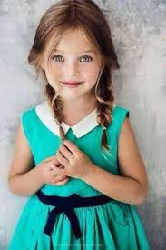 Beautiful Girl Wearing An Adorable Turquoise Dress Little Girl Braids Kids Hairstyles Little Girl Braid Hairstyles