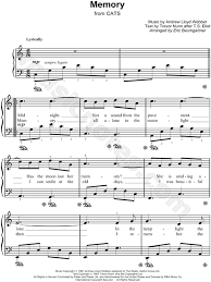 Print And Download Sheet Music For Memory From Cats Sheet Music Arranged For Easy Piano In C Major Tr Sheet Music Download Sheet Music Piano Sheet Music Free