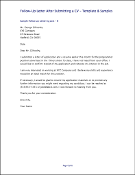 Follow Up Letter After Submitting A Cv Free Resume Sample Resume Template Examples Sample Resume Templates Resume
