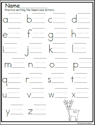 Writing practice for both capital and small letters along with a short reading (optional) section at the bottom. Alphabet Writing Practice For Kindergarten Novocom Top