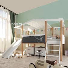 Lit Cabane Sur Pilotis Slide Lit Enfant Garcon Lit Cabane Lit Cabane Garcon