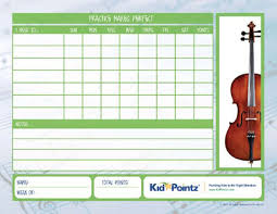 Kids Music Practice Charts Weekly Schedule Kid Pointz