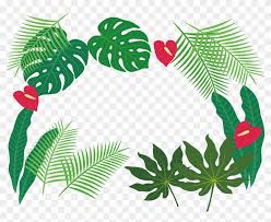 Watercolor tropical leaves border png. Leaf Clip Art Tropical Leaves Borders Png Transparent Png 1061719 Pikpng