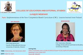 Understanding competency based curriculum (cbc): Webinar Implementation Of The New Competence Based Curriculum Cbc Lessons Learned From Finland College Of Education External Studies