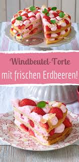 Windbeutel Torte Mit Erdbeer Sahne Rezept Essen Und Trinken Kochen Und Backen Torten