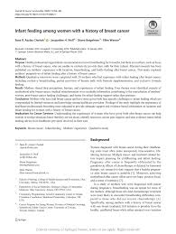 Breast milk is the best source of nutrition for most infants. Infant Feeding Among Women With A History Of Breast Cancer Request Pdf