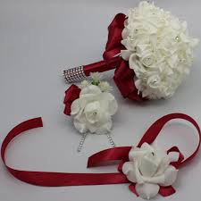Maybe you would like to learn more about one of these? Wine Red Wedding Bouquet Bridesmaids Flowers Artificial Silk Rose Blue Yellow Color Bridal Accessories Buy At The Price Of 55 00 In Aliexpress Com Imall Com